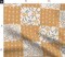 Patchwork Australian Wattle Mustard Yellow Australia Cheater Quilt Quilt Block Wattle Botanical Dots Lines Modern Farmhouse Rustic Farmhouse Custom Printed Fabric by Spoonflower Various Fabrics by the Yard or Fat Quarter